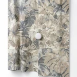 Leaf-patterned wall covering, beige, length 10m, width 1.06 m, model 46701
