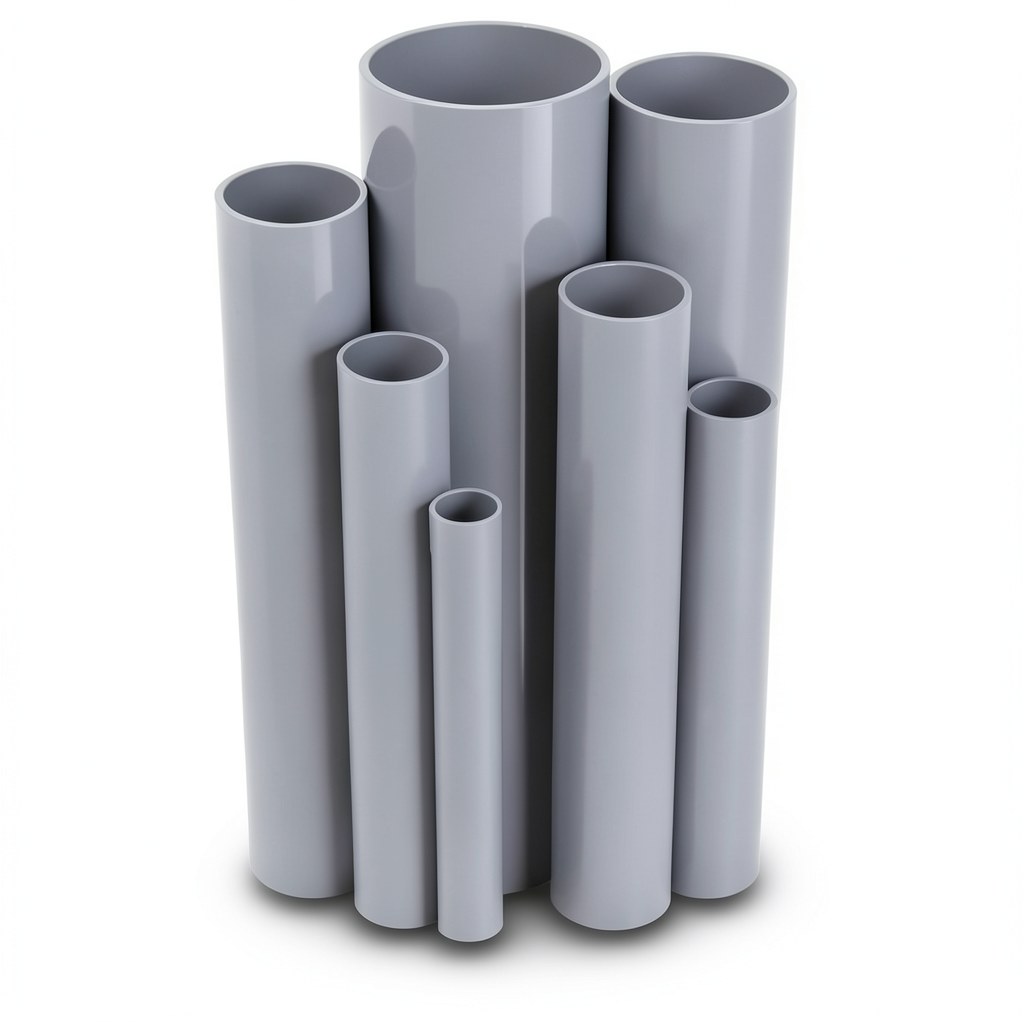 UPVC Pipes Nominal Pressure 12 Bar Outside Diameter 21.2 mm Thickness 1.5 mm Gray