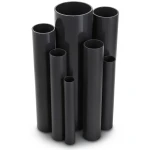 مواسير UPVC ضغط 12 بار قطر خارجي 21.2 مم سمك 1.5 مم لون اسود