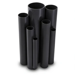 مواسير UPVC ضغط 12 بار قطر خارجي 21.5 مم سمك 1.7 مم لون اسود