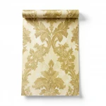 Wall decoration classic design, size 10 m x 0.73 m, golden color, model 7067
