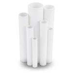 مواسير UPVC ضغط 15 بار قطر خارجي 21.2 مم سمك 1.7 مم لون أبيض