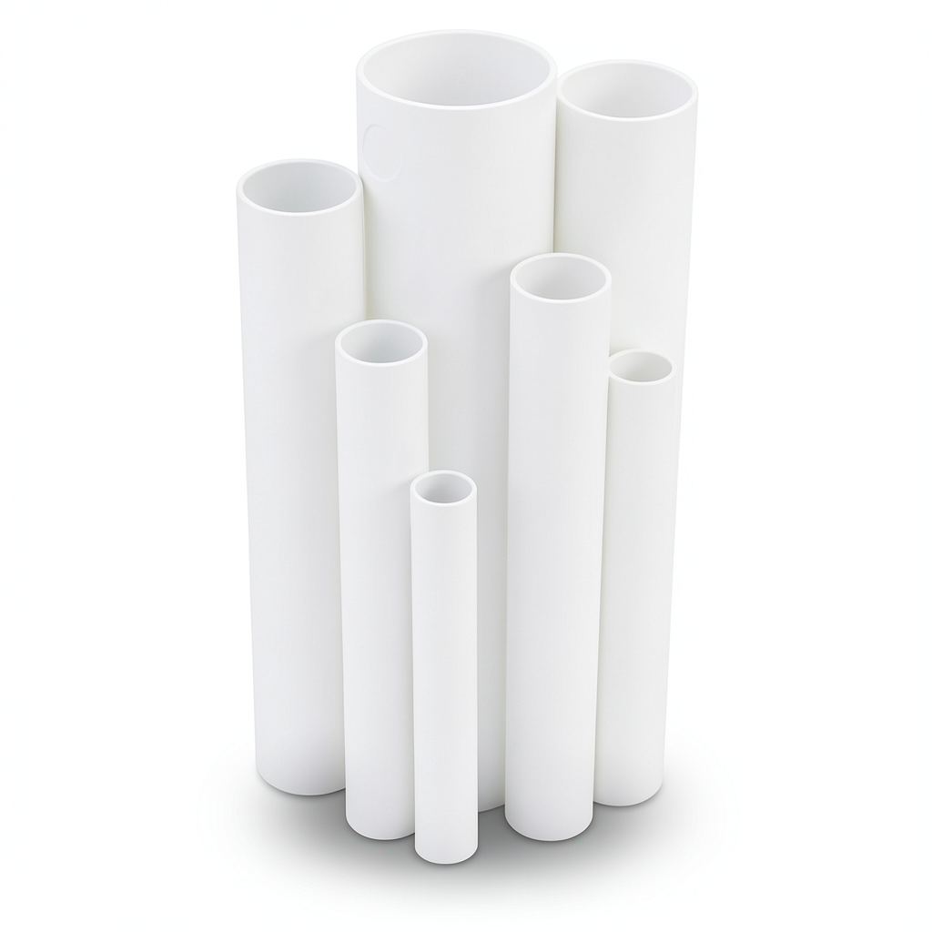 مواسير UPVC ضغط 15 بار قطر خارجي 21.2 مم سمك 1.7 مم لون أبيض