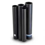 أنابيب HDPE PE 100 ضغط 10 بار قطر خارجي 225 مم سمك 13.4 مم لون أسود | نيبروبلاست