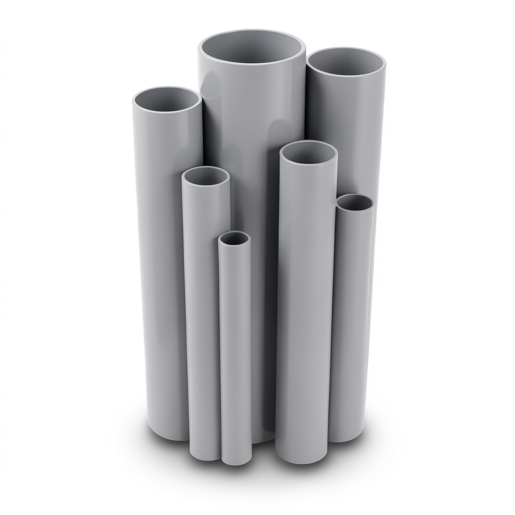 UPVC Pipes 15 Bar Nominal Pressure 21.5 mm OD 2.1 mm Thickness Gray