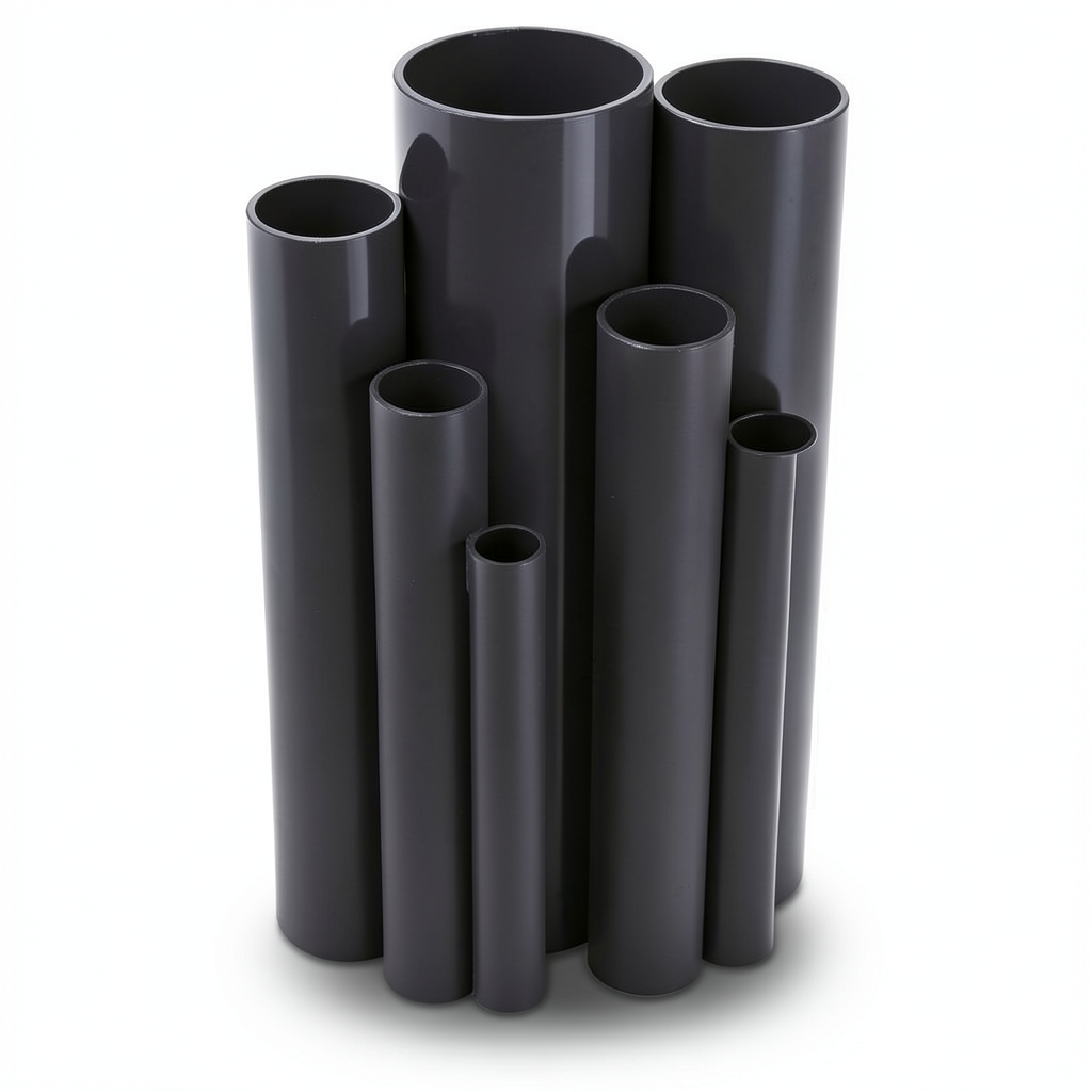 UPVC Pipes 32 Bar Pressure 21.2 mm Diameter 2.8 mm Thickness Black