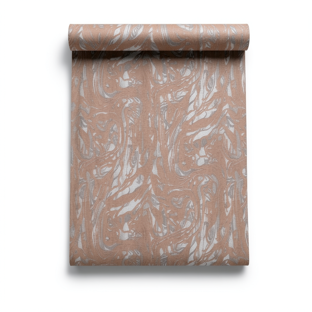Pattern Wall Covering Brown Color 10m x 1.06m, Model 44409