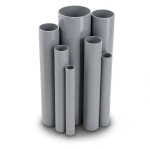 مواسير UPVC ضغط 45 بار قطر خارجي 21.2 مم سمك 3.7 مم لون رمادي