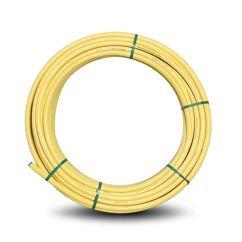 Almona HDPE Coil Pipe Nominal Pressure 8 Bar PE 80 OD 20 mm Thickness 3 mm Yellow