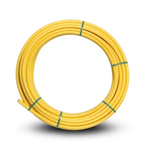 Almona HDPE Plastic Coil Pipe 32 mm OD, 3 mm Thickness, 8 Bar Pressure, Yellow