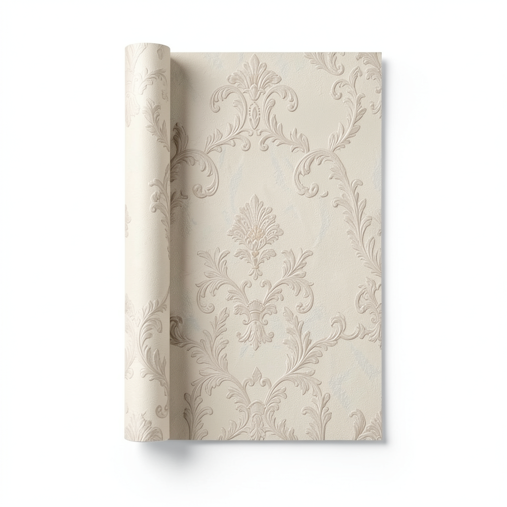 Classic Wallpaper 10m x 1.06m Beige Color, Model 83606