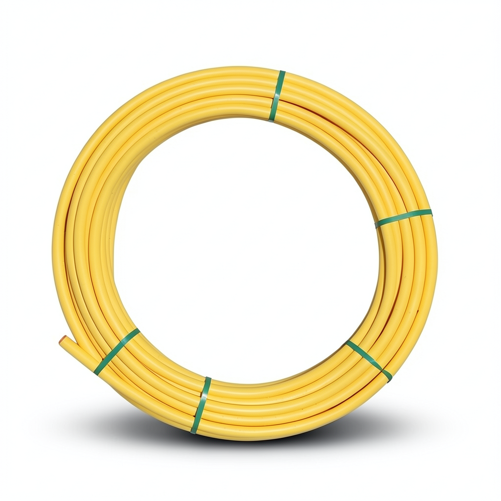 Almona HDPE Plastic Coil Pipe PN 8 Bar PE 80, 110 mm OD, 10 mm Thickness, Yellow