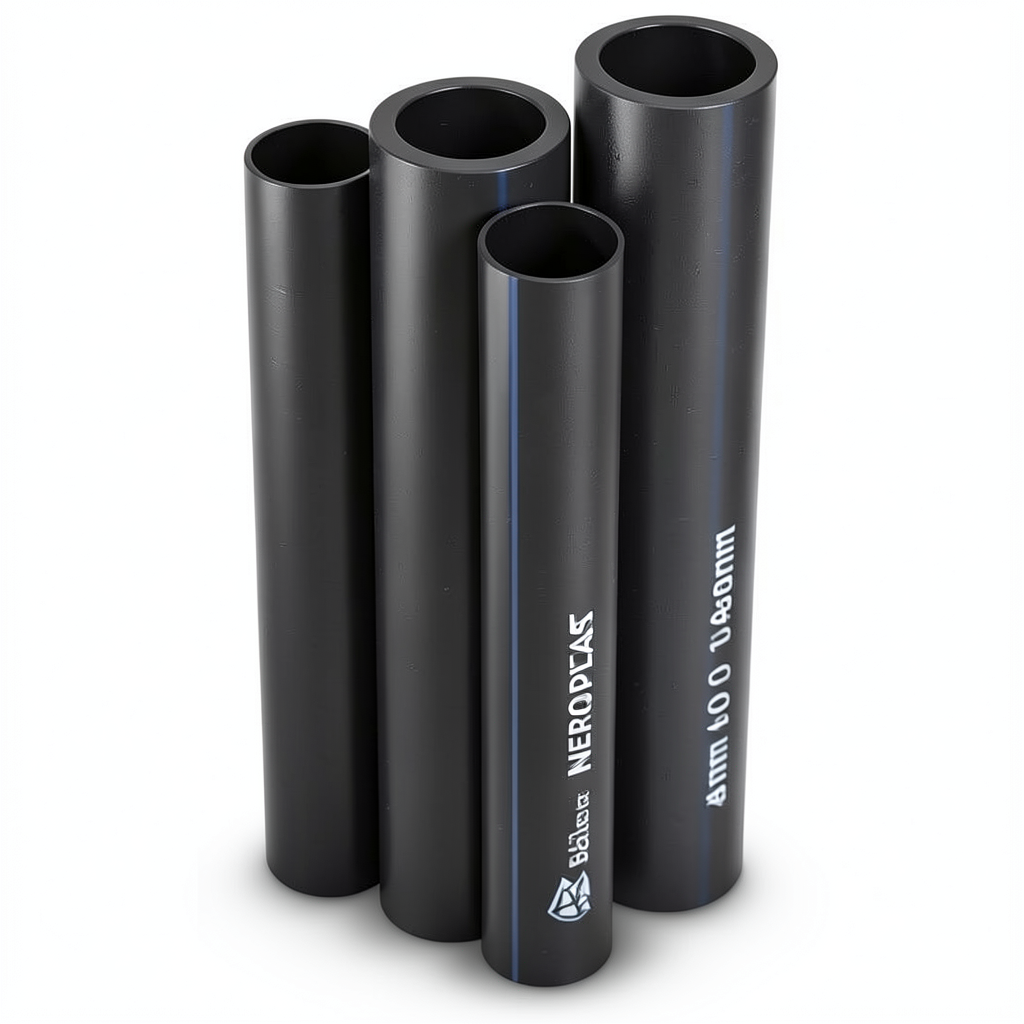 HDPE Pipes PE 100 Pressure 10 Bar Outside Diameter 400 mm Thickness 23.7 mm Black | NEPROPLAST