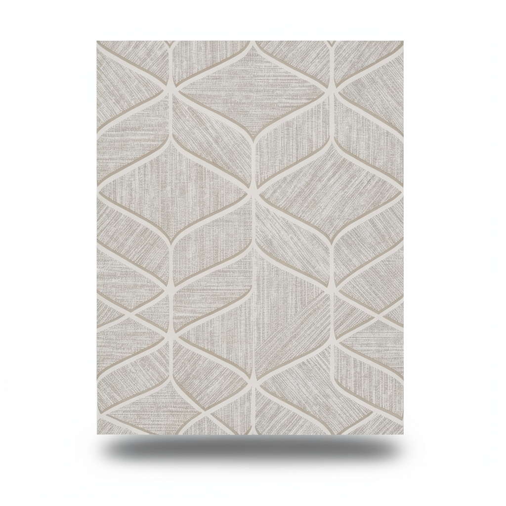 Italian Wallpaper Geometric Design 10m x 0.53m Beige