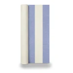 Striped Wallpaper Beige with Blue, 10m Length, 0.53m Width
