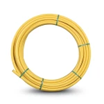 لفة أنابيب HDPE المنى ضغط 8 بار PE 80، قطر خارجي 140 مم، سماكة 12.7 مم، لون أصفر