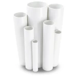 مواسير UPVC ضغط اسمي 12 بار قطر خارجي 21.5 مم سمك 1.7 مم لون أبيض