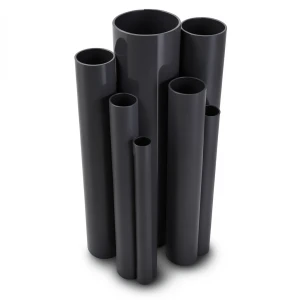 مواسير UPVC ضغط 12 بار قطر خارجي 21.5 مم سمك 1.7 مم لون اسود