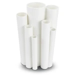 مواسير UPVC ضغط 15 بار قطر خارجي 21.2 مم سمك 1.7 مم لون أبيض