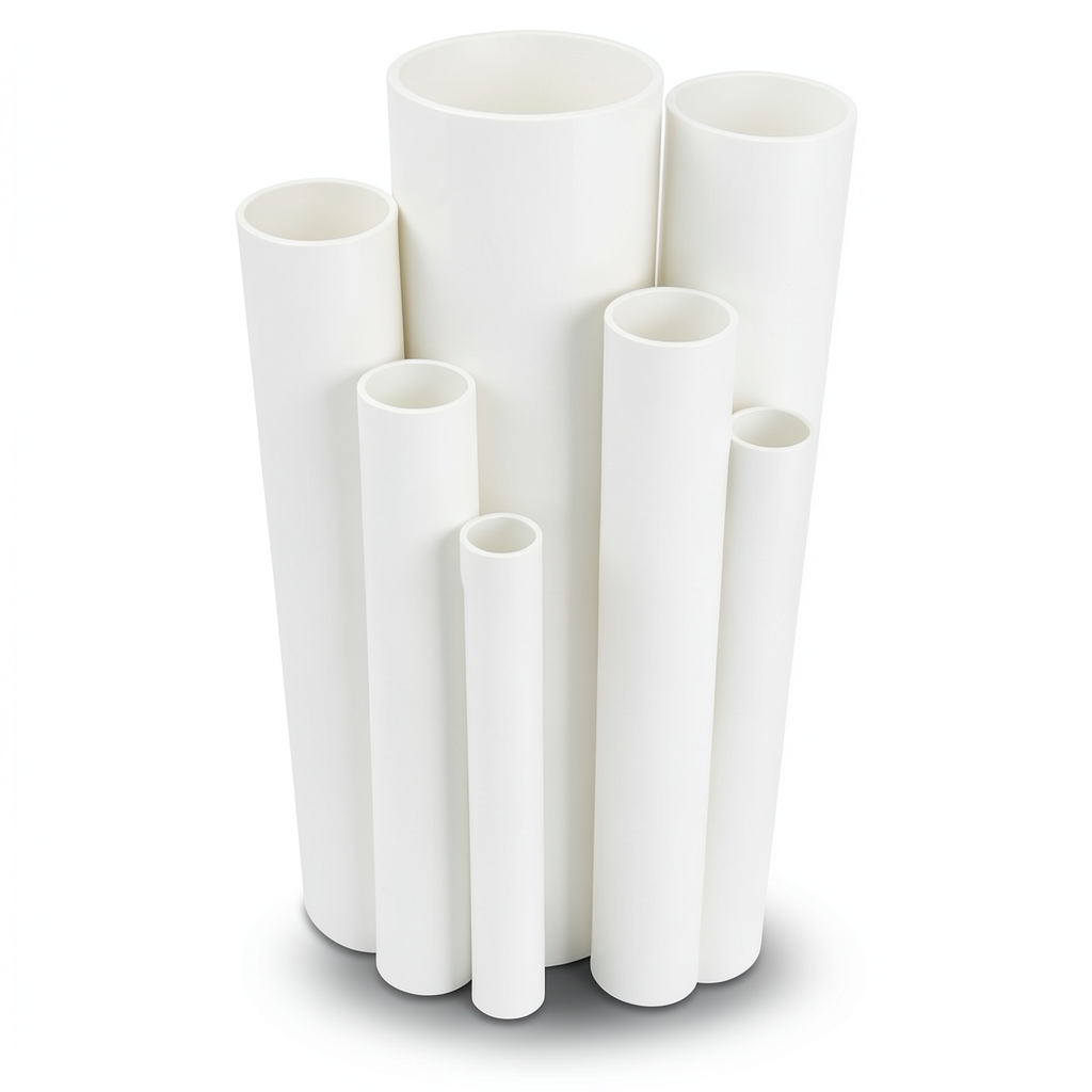 مواسير UPVC ضغط 15 بار قطر خارجي 21.2 مم سمك 1.7 مم لون أبيض