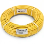 أنابيب HDPE نيبروبلاست PE 100 ضغط 6 بار قطر خارجي 90 مم سمك 3.3 مم لون أصفر 
