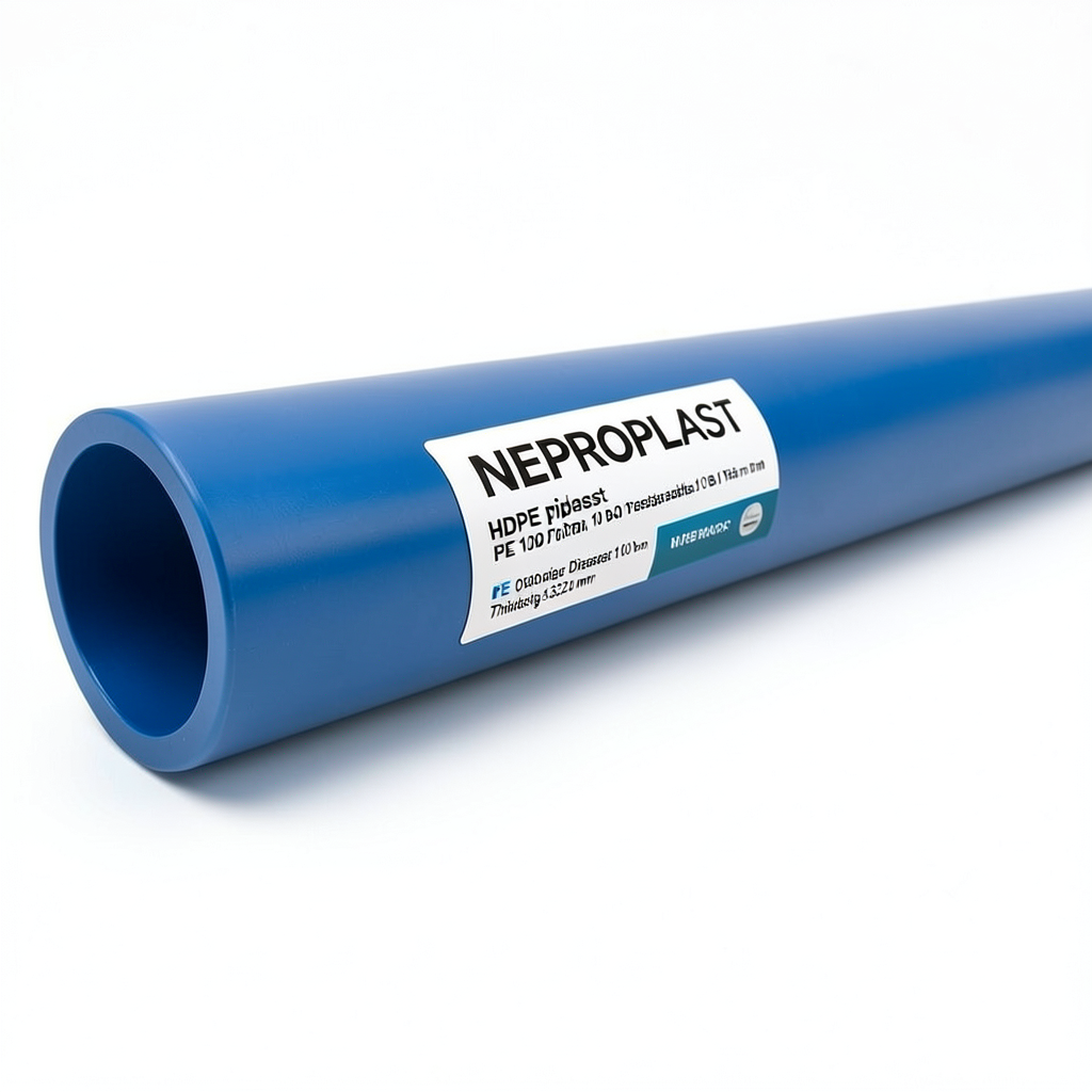 Neproplast HDPE Pipes PE 100 Pressure 10 Bar Outside Diameter 560 mm Thickness 33.2 mm Blue | NEPROPLAST
