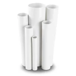 مواسير UPVC ضغط 15 بار قطر خارجي 21.5 مم سمك 2.1 مم لون أبيض