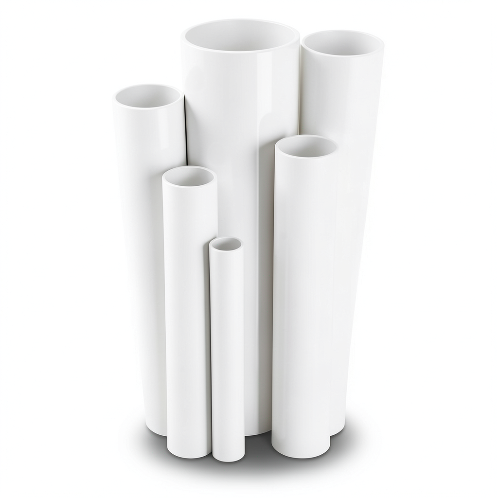 مواسير UPVC ضغط 15 بار قطر خارجي 21.5 مم سمك 2.1 مم لون أبيض