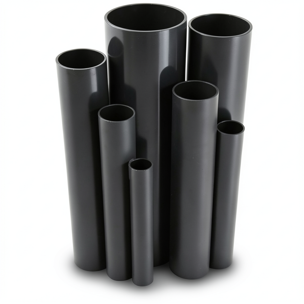 مواسير UPVC ضغط اسمي 15 بار قطر خارجي 21.5 مم سمك 2.1 مم لون اسود