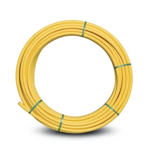 HDPE Coil Pipe Nominal Pressure 4.8 Bar PE 80 OD 25 mm Thickness 2.3 mm Yellow