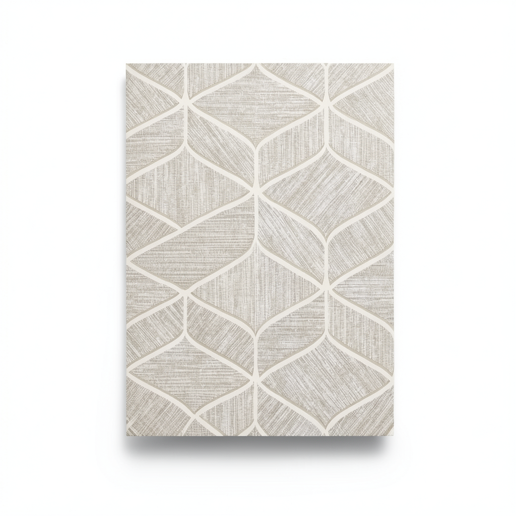 Italian Wallpaper Geometric Design 10m x 0.53m Beige