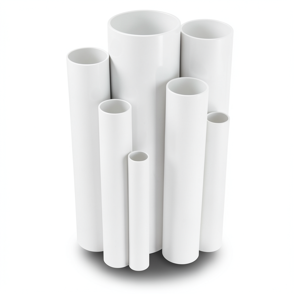 مواسير UPVC ضغط 45 بار قطر خارجي 21.2 مم سمك 3.7 مم لون أبيض