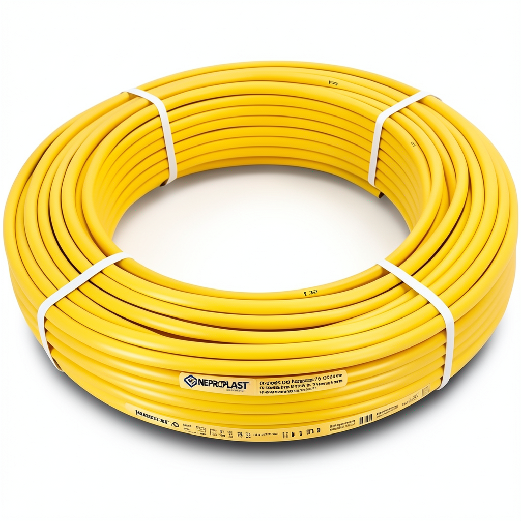 أنابيب HDPE PE 100 ضغط 10 بار قطر خارجي 75 مم سمك 4.5 مم لون أصفر | نيبروبلاست