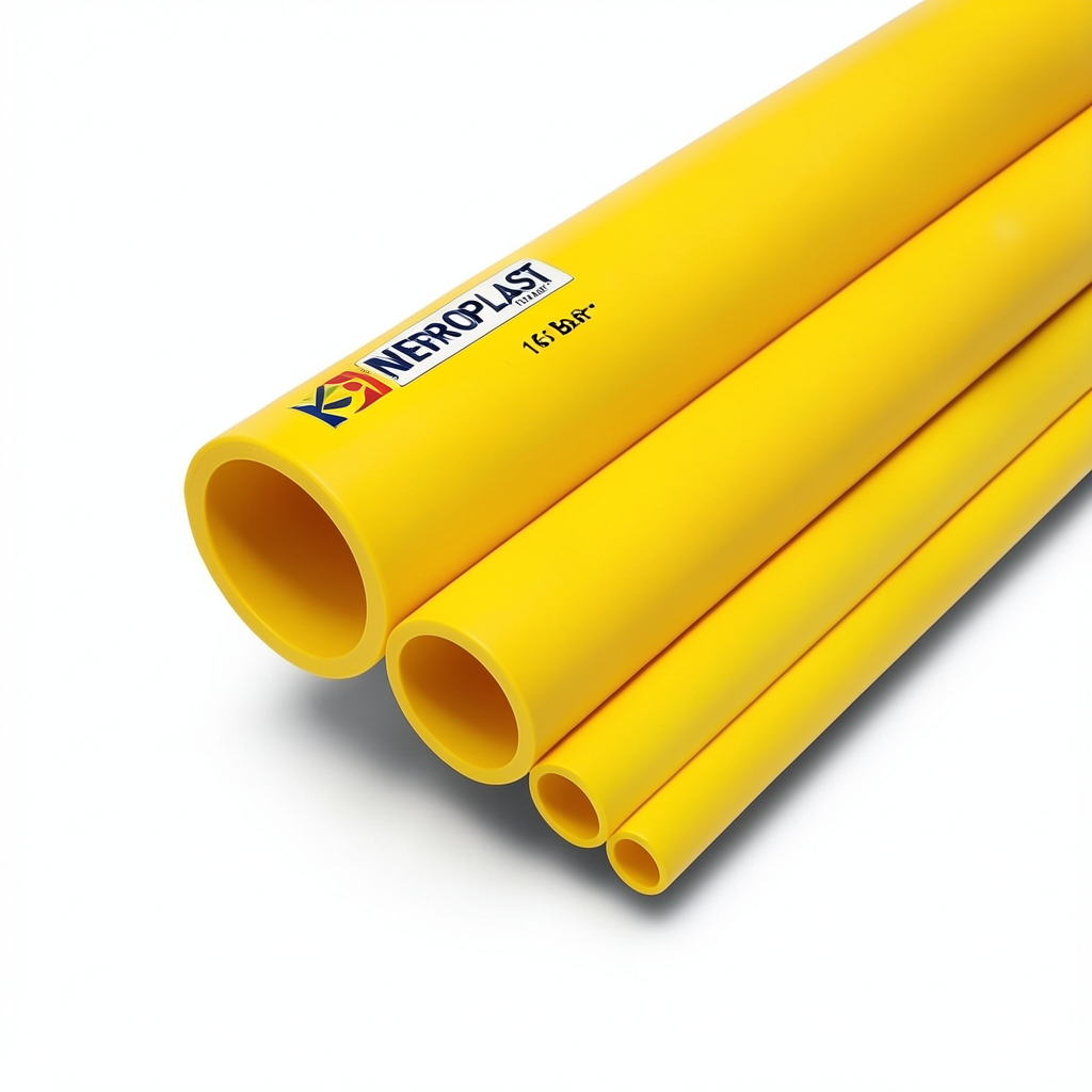 HDPE Pipes PE 100 Pressure 16 Bar Outside Diameter 315 mm Thickness 28.6 mm Yellow | NEPROPLAST
