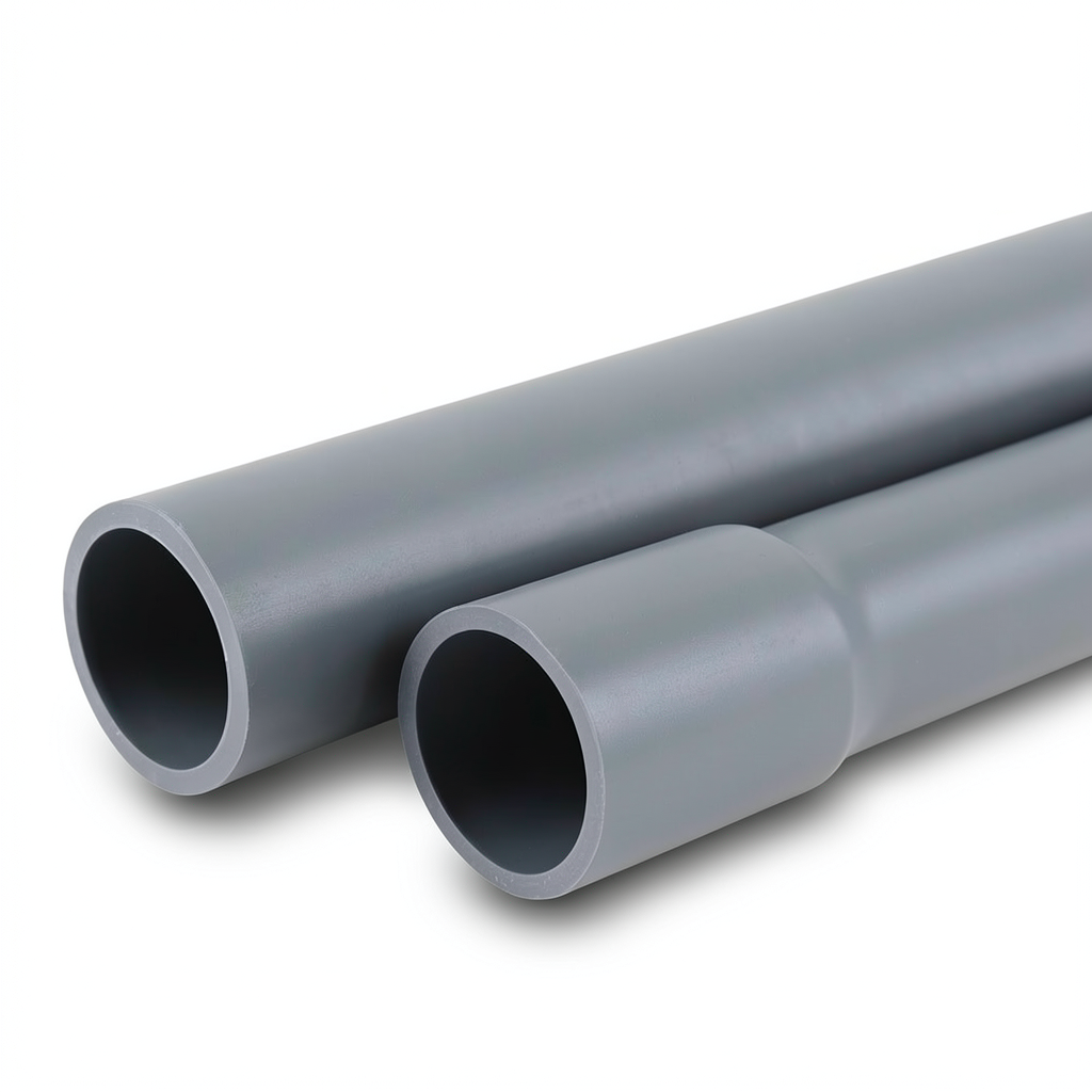 UPVC Pipes Sewage/Drainage System Nominal Pressure 6 Bar Outside Diameter 250 mm Thickness 6.2 mm Gray