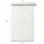 Wall decoration leaf-patterned design, size 10 m x 1.06 m, off white color, model 46708