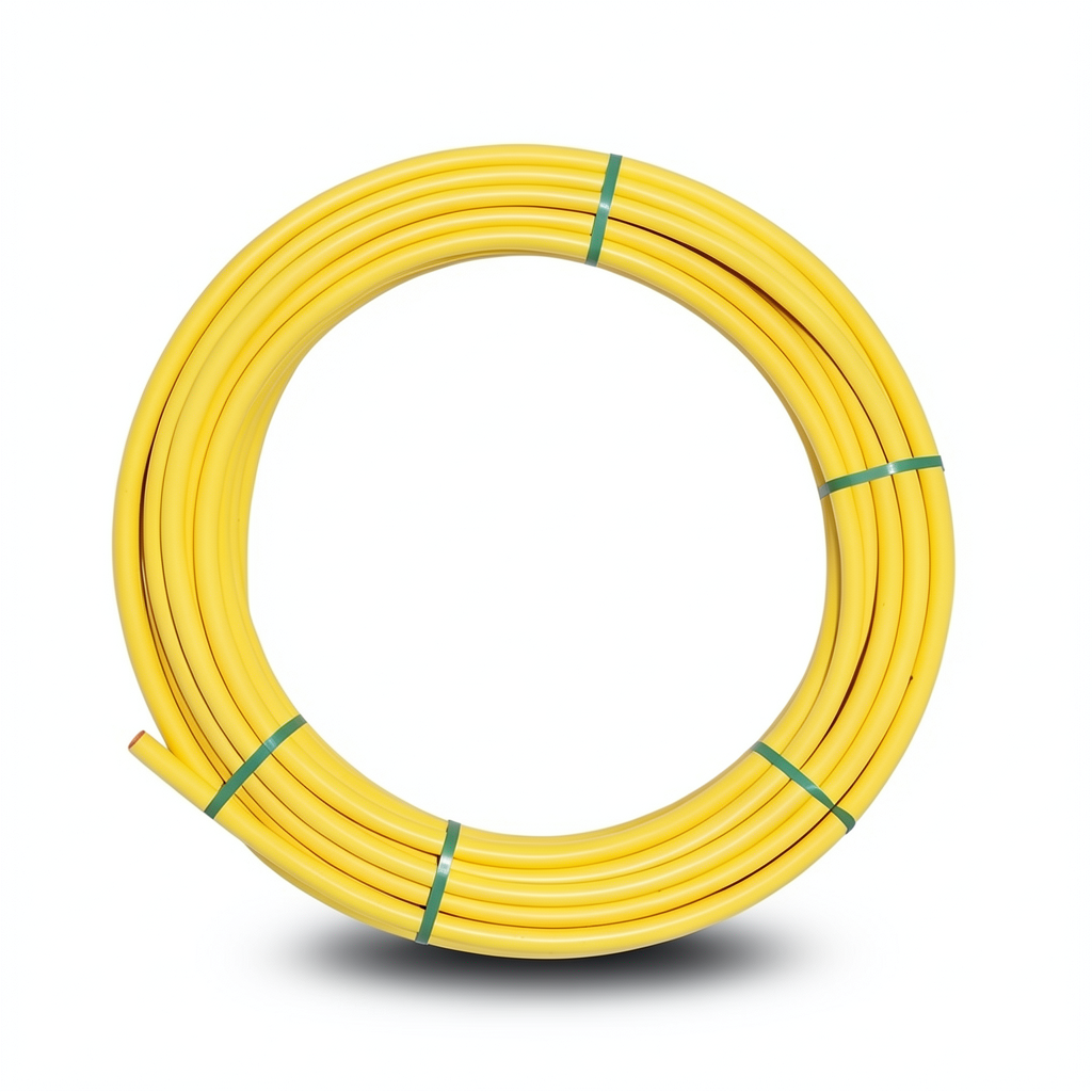 HDPE Plastic Coil Pipe PN 4.8 Bar PE 80 OD 16 mm Thickness 2.3 mm Yellow