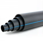 أنابيب HDPE ضغط  12.5 بار [PE 100] قطر خارجي 355 مم  SDR 13.6  لون اسود مع خط ازرق | مصنع المنى