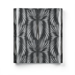 Italian Wallpaper Black With Silver Classic Design, Size 10m x 1.06m