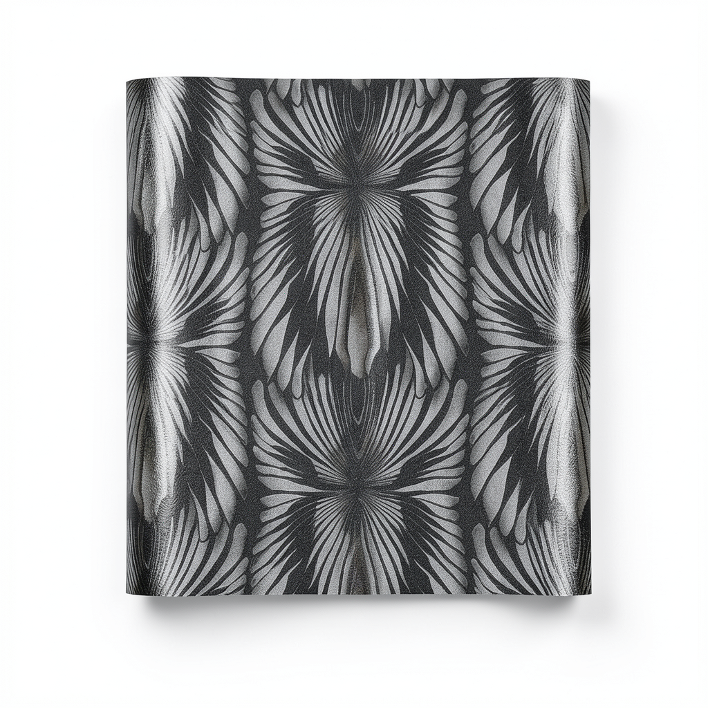 Italian Wallpaper Black With Silver Classic Design, Size 10m x 1.06m