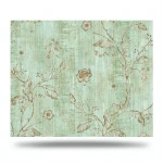 Floral Wall Covering Green Color, 10m Length, 1.06m Width, Model 44438