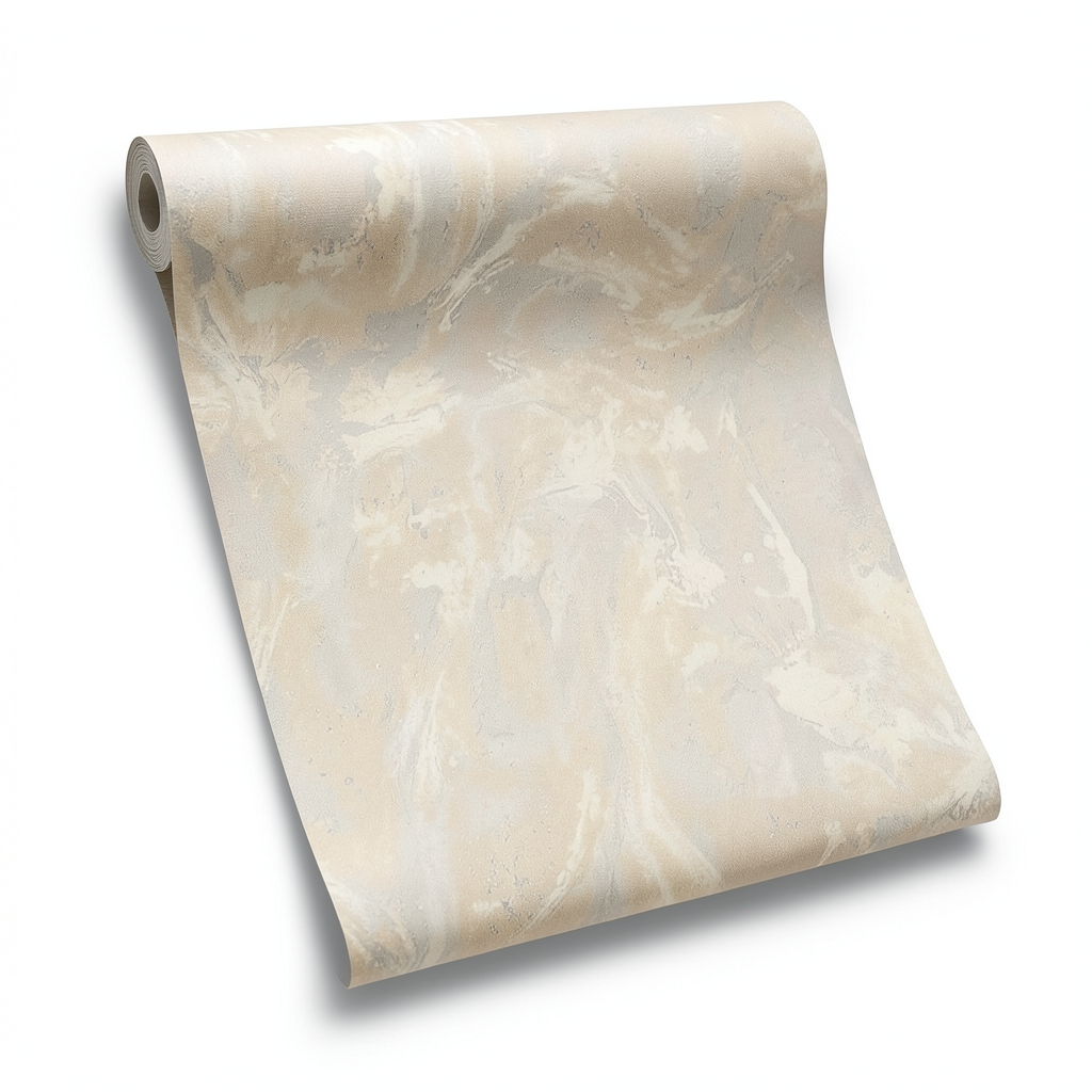 Patterned Wallpaper 10m x 1.06m Beige Color, Model 83632
