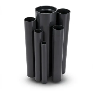 مواسير UPVC ضغط اسمي 45 بار قطر خارجي 21.5 مم سمك 4.3 مم لون اسود
