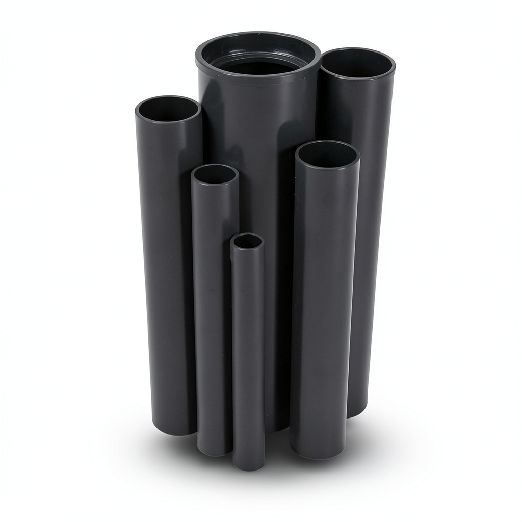 مواسير UPVC ضغط اسمي 45 بار قطر خارجي 21.5 مم سمك 4.3 مم لون اسود