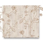 Italian Wallpaper Floral Design 10m x 1.06m Beige, Model 44434