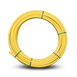 لفة أنابيب HDPE ضغط 4.8 بار PE 80 قطر خارجي 63 مم سماكة 3.6 مم لون أصفر