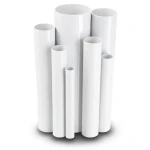 مواسير UPVC قطر خارجي 200 مم سمك 4.9 مم لون أبيض