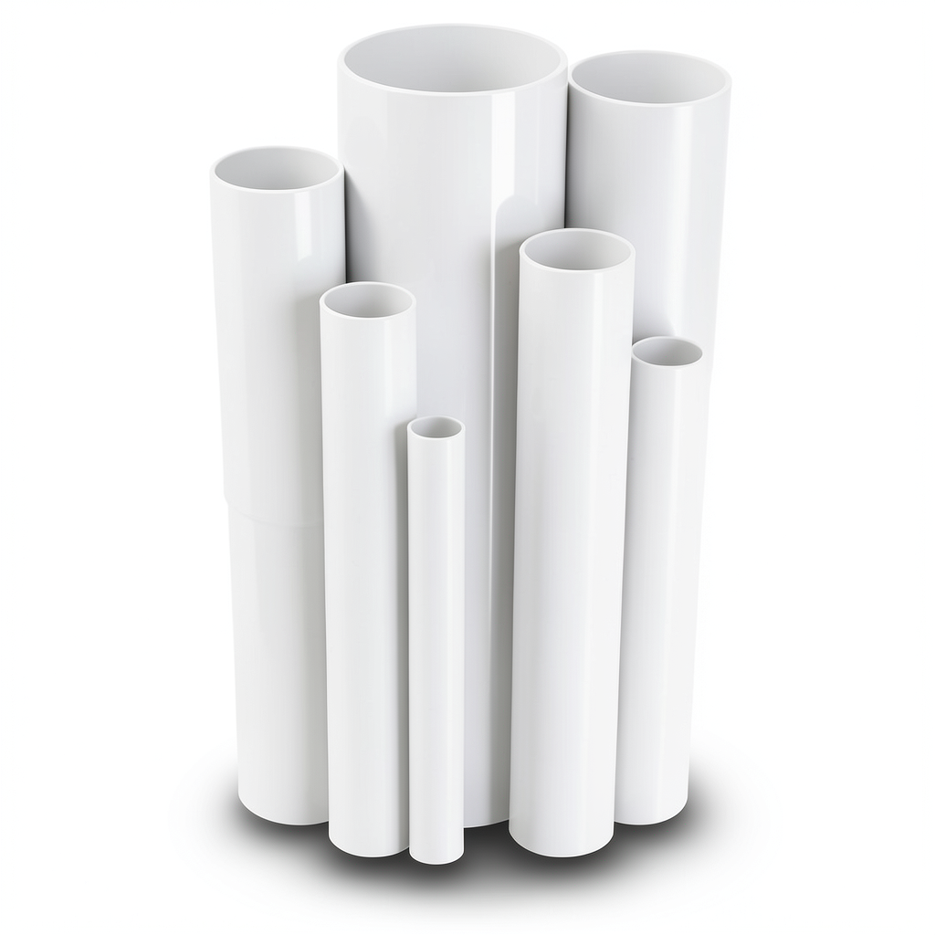 مواسير UPVC قطر خارجي 200 مم سمك 4.9 مم لون أبيض