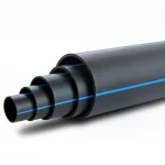 مواسير بلاستيك HDPE ضغط  12.5 بار [PE 80] قطر خارجي 315 مم  SDR 11  لون اسود مع خط ازرق | مصنع المنى
