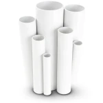 مواسير UPVC قطر خارجي 250 مم سمك 6.1 مم لون أبيض